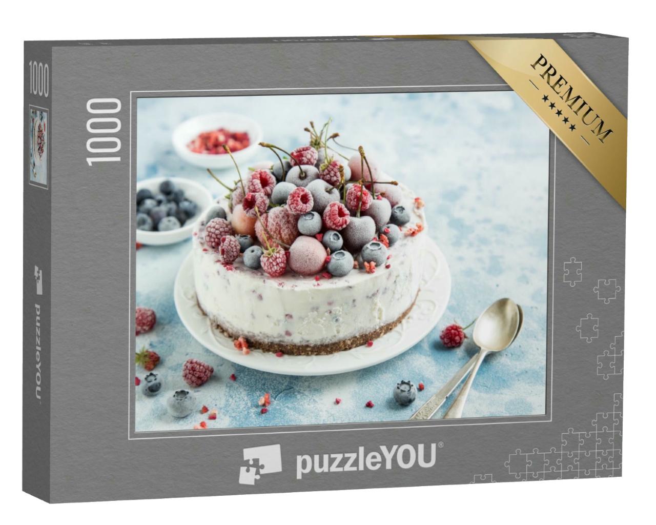 Puzzle 1000 Teile „Köstliche Eistorte mit gefrorenen Beeren“