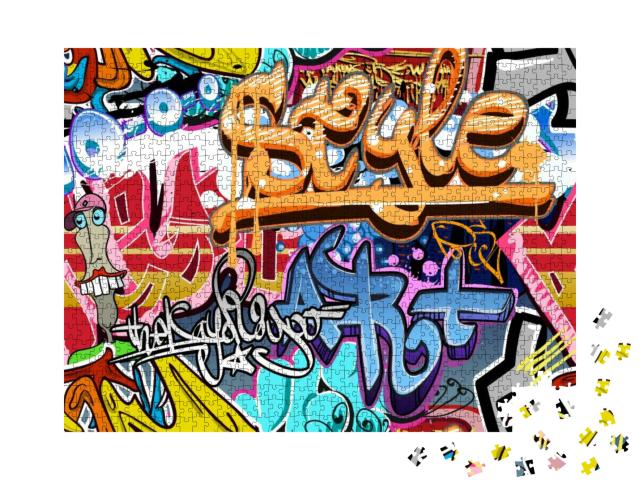 Puzzle 1000 Teile „Graffity Wand - Street Art“