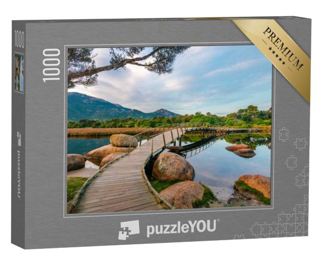 Puzzle 1000 Teile „Fußgängerbrücke am Tidal River“