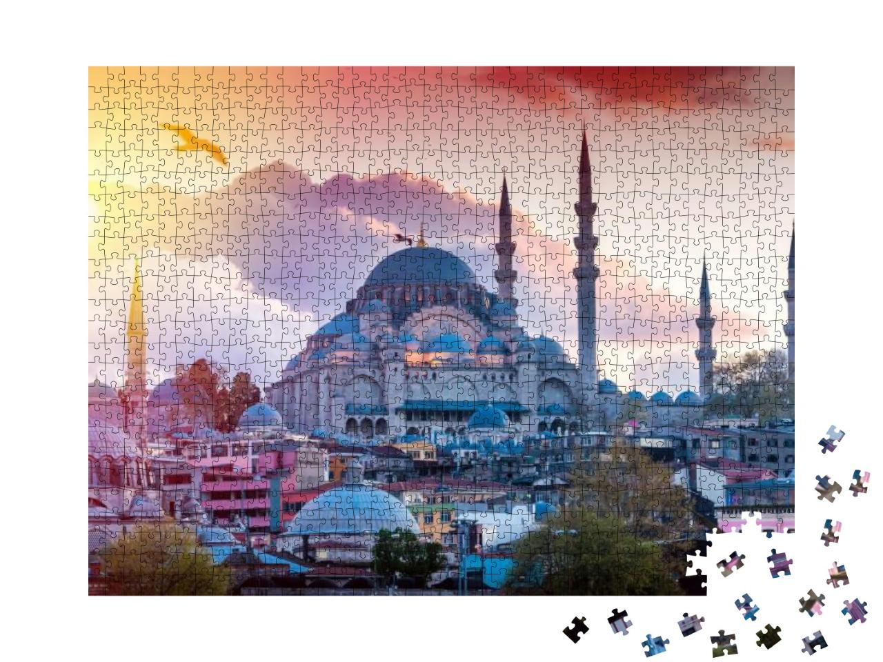 Puzzle 1000 Teile „Istanbul, Ansicht der türkischen Hauptstadt“