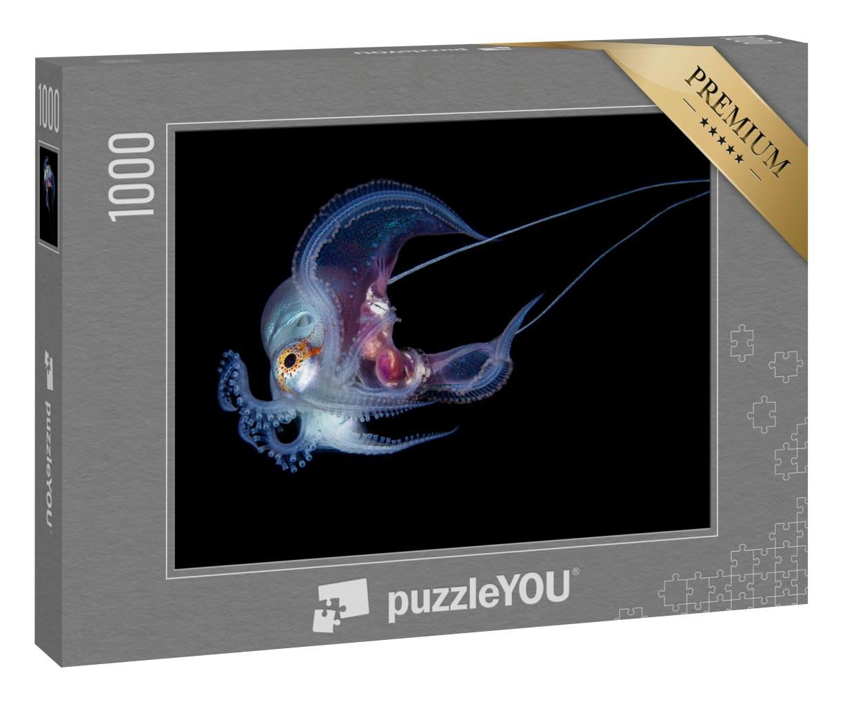 Puzzle 1000 Teile „Unterwasserfoto eines blauen Oktopusses“