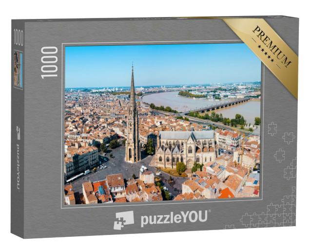 Puzzle 1000 Teile „Panoramablick auf Bordeaux in Frankreich“