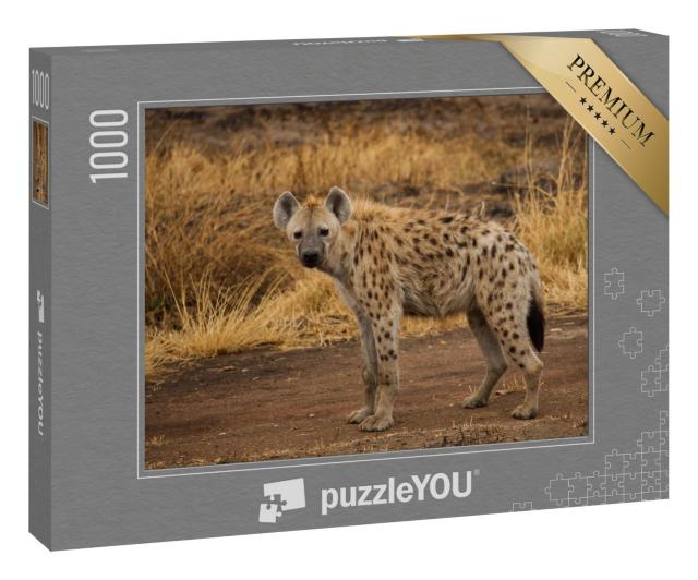 Puzzle 1000 Teile „Tüpfelhyäne in der Savanne“