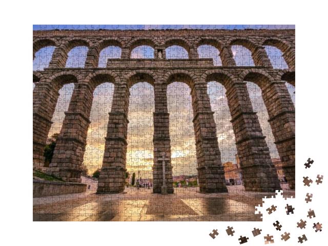 Puzzle 1000 Teile „Aquädukt von Segovia, Spanien“