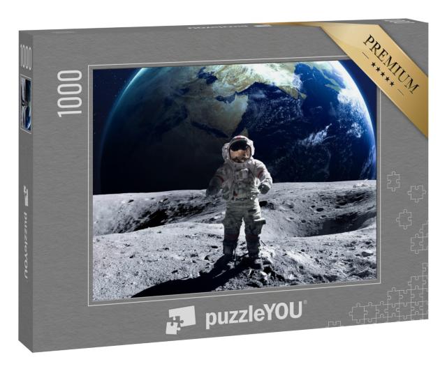 Puzzle 1000 Teile „Astronaut beim Weltraumspaziergang auf dem Mond “