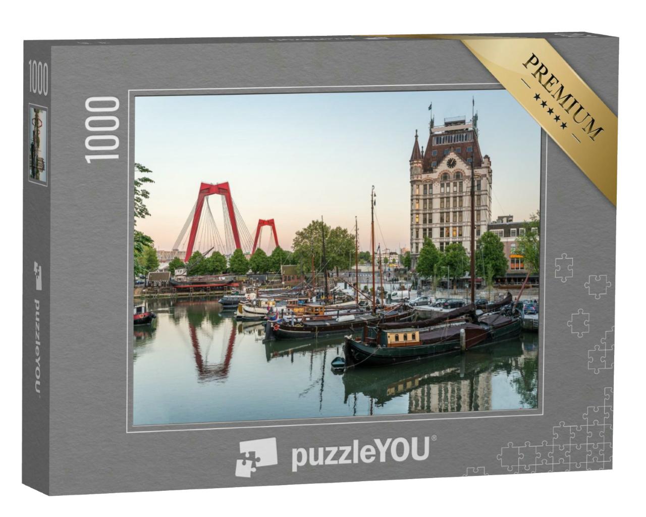 Puzzle 1000 Teile „Rotterdam, Oude Haven, Niederlande“
