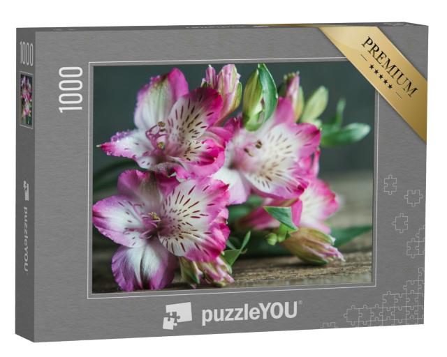 Puzzle 1000 Teile „Zartrosa Blumenstrauß“