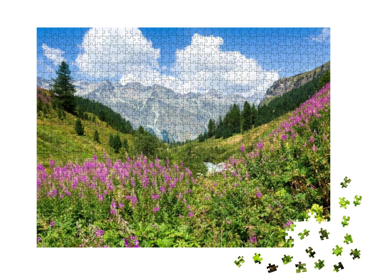 Puzzle 1000 Teile „Wunderschönes Oberengadin in den Schweizer Alpen“