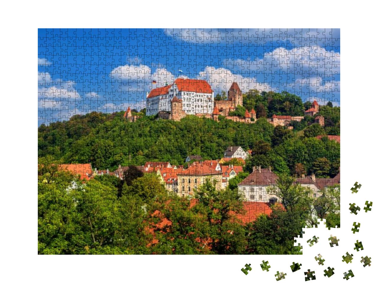Puzzle 1000 Teile „Burg Trausnitz über der Altstadt von Landshut, Bayern“
