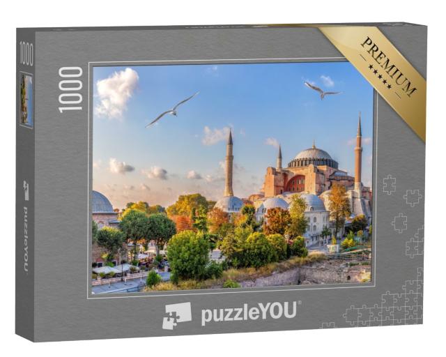 Puzzle 1000 Teile „Aussicht auf die Hagia Sophia, Istanbul, Türkei“