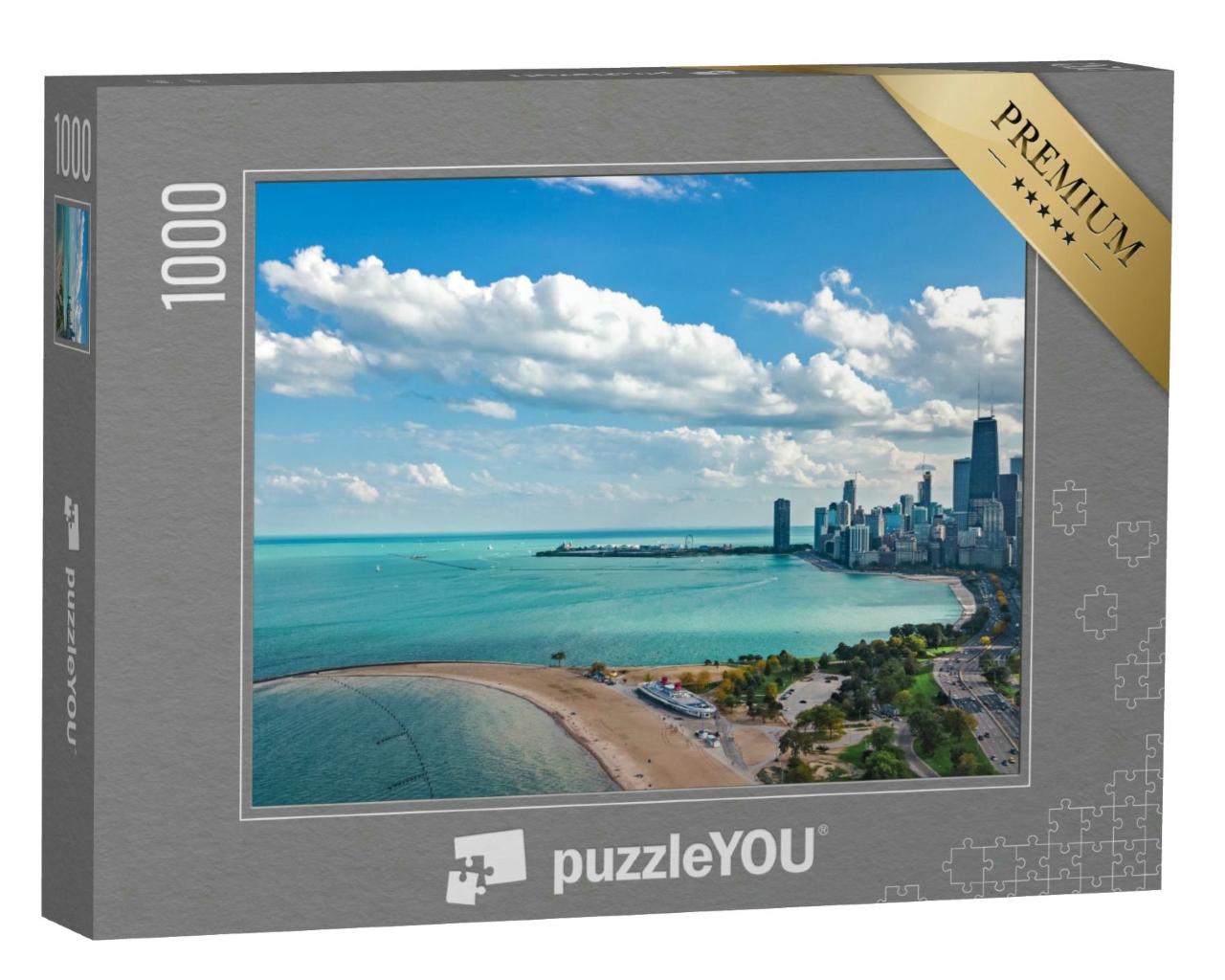 Puzzle 1000 Teile „Chicago am Lake Michigan“