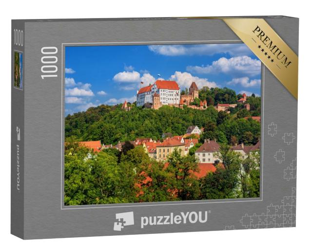 Puzzle 1000 Teile „Burg Trausnitz über der Altstadt von Landshut, Bayern“