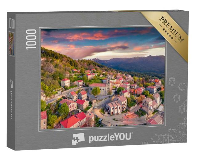 Puzzle 1000 Teile „Morgenansicht der Insel Korsika, Frankreich, Europa“