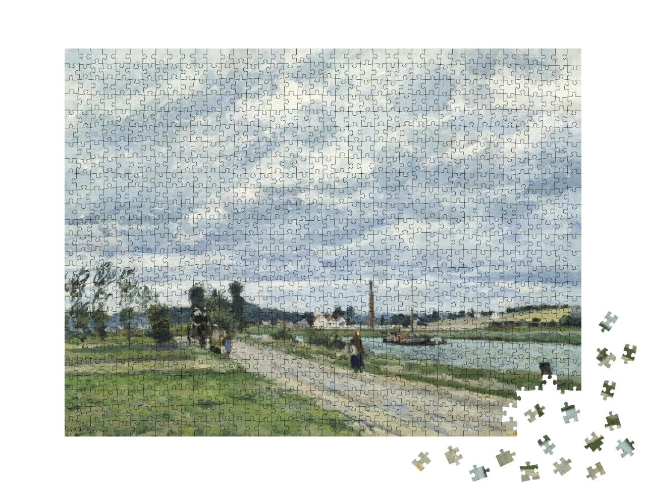 Puzzle 1000 Teile „Camille Pissarro - Die Ufer der Oise bei Pontoise“