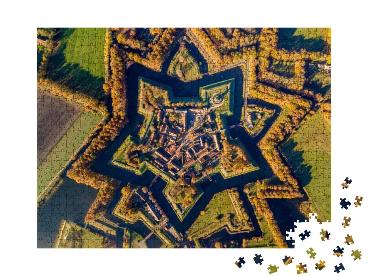 Puzzle 1000 Teile „Festungsdorf Bourtange, Provinz Groningen, Niederlande“