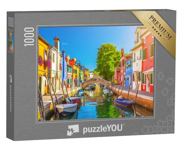 Puzzle 1000 Teile „Bunte Häuser der Insel Burano, Provinz Venedig, Italien“
