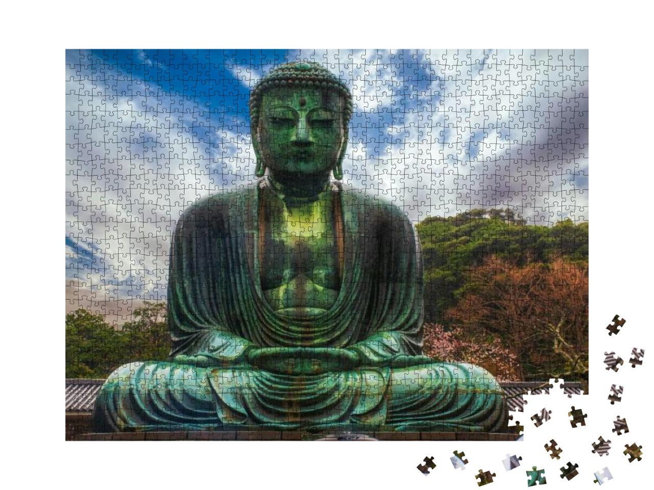 Puzzle 1000 Teile „Großer Buddha von Kamakura: Kamakura Daibutsu in Japan“