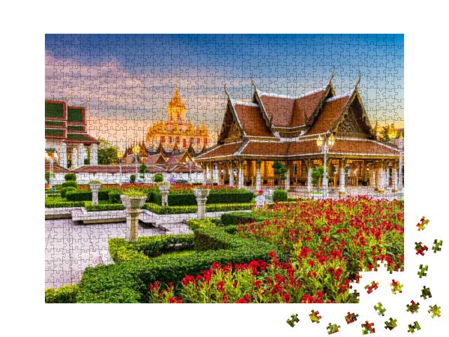 Puzzle 1000 Teile „Wat Ratchanatdaram-Tempel in Bangkok, Thailand“