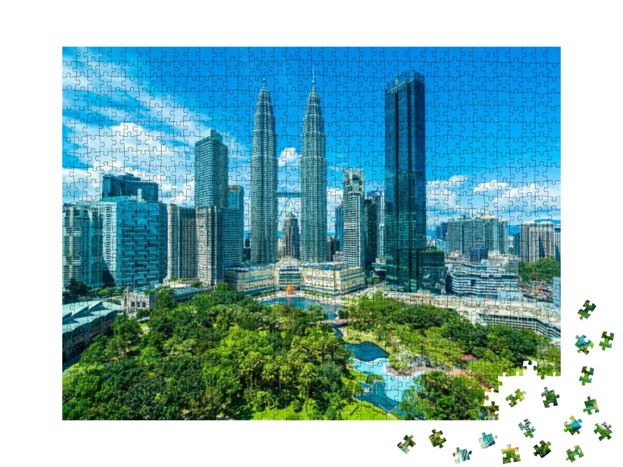 Puzzle 1000 Teile „Skyline von Kuala Lumpur, Hauptstadt von Malaysia“