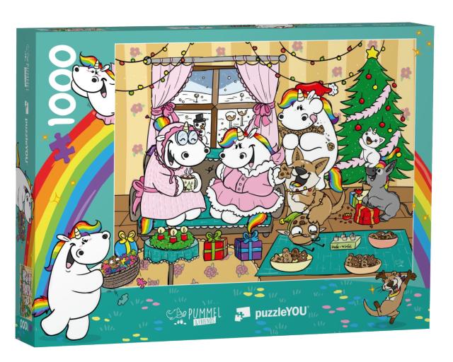 Puzzle 1000 Teile „Pummeleinhorn: Pummel & Friends - Pummel-Weihnachten“