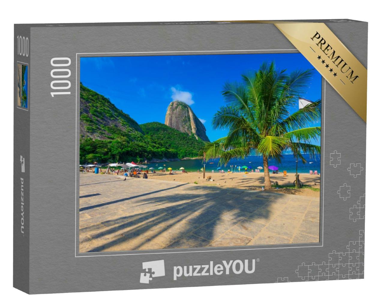 Puzzle 1000 Teile „Berg Zuckerhut und Vermelha Strand, Rio de Janeiro, Brasilien“