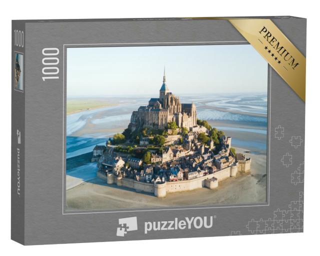 Puzzle 1000 Teile „Die Gezeiteninsel Le Mont Saint-Michel, Normandie, Frankreich“