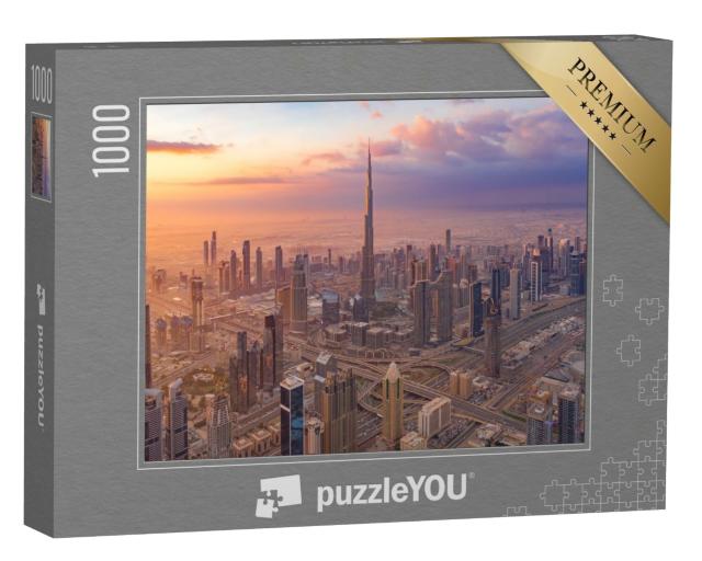 Puzzle 1000 Teile „Luftaufnahme des Burj Khalifa in Dubai Downtown“