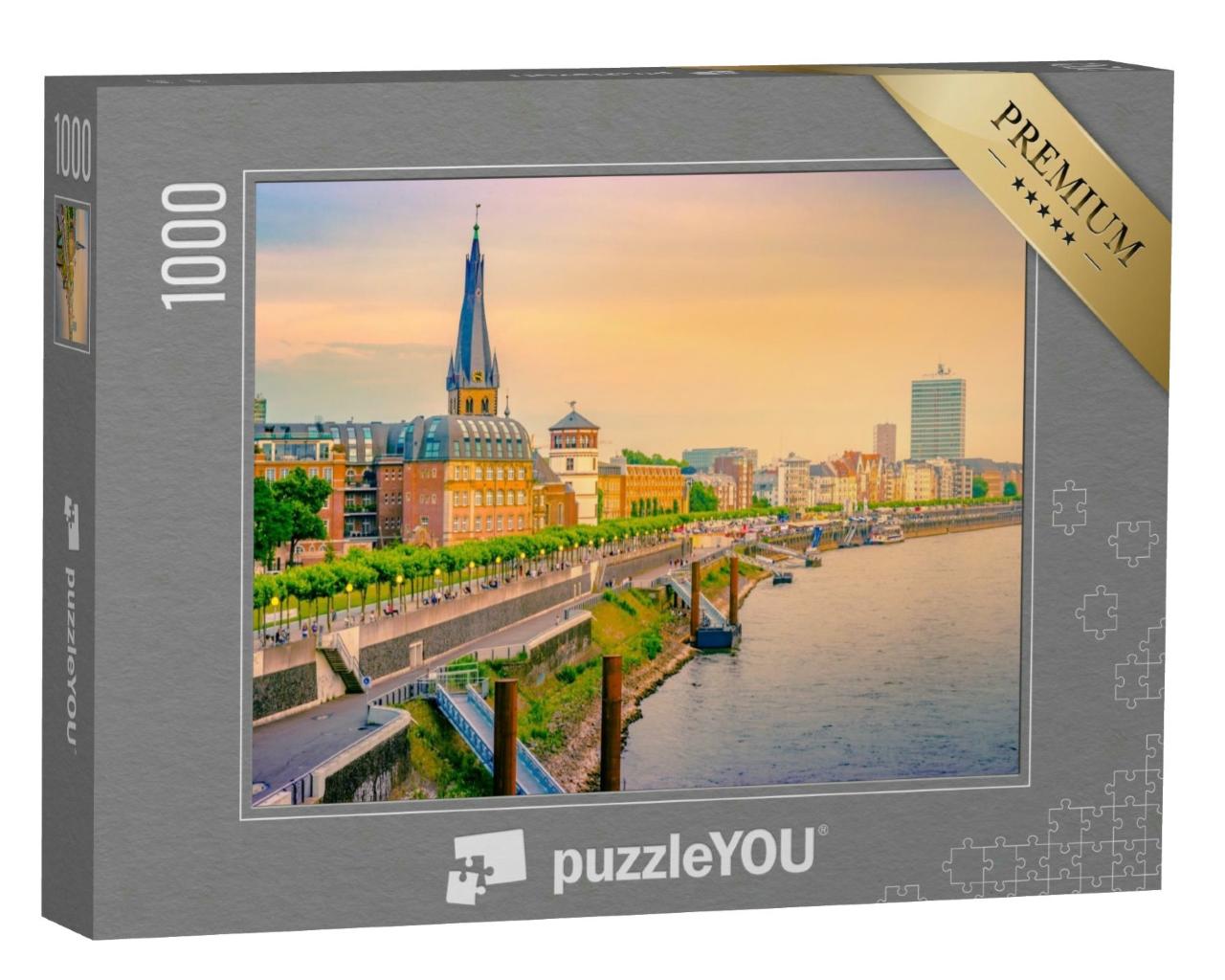 Puzzle 1000 Teile „Rheinterassen in Düsseldorf“