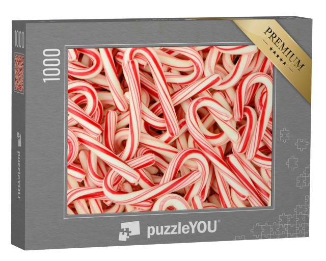 Puzzle 1000 Teile „Ein Teller mit Zuckerstangen“
