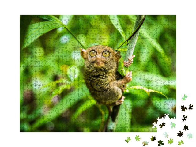 Puzzle 1000 Teile „Philippinen-Tarsier: einer der kleinsten Primaten der Welt“