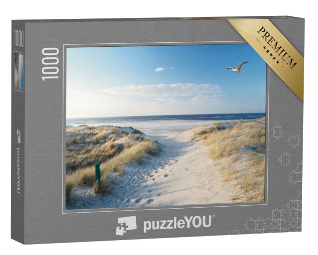 Puzzle 1000 Teile „Weißer Sandstrand und Dünen der Nordsee“