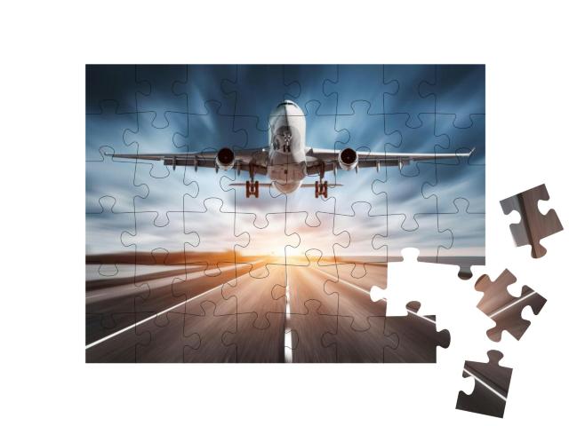 Puzzle 48 Teile „Flugzeug beim Start“