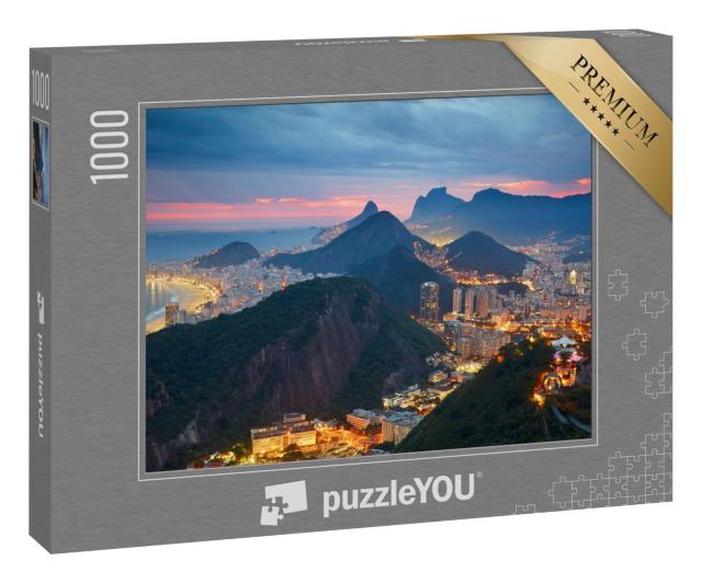 Puzzle 1000 Teile „Nachtansicht von Rio de Janeiro, Brasilien“