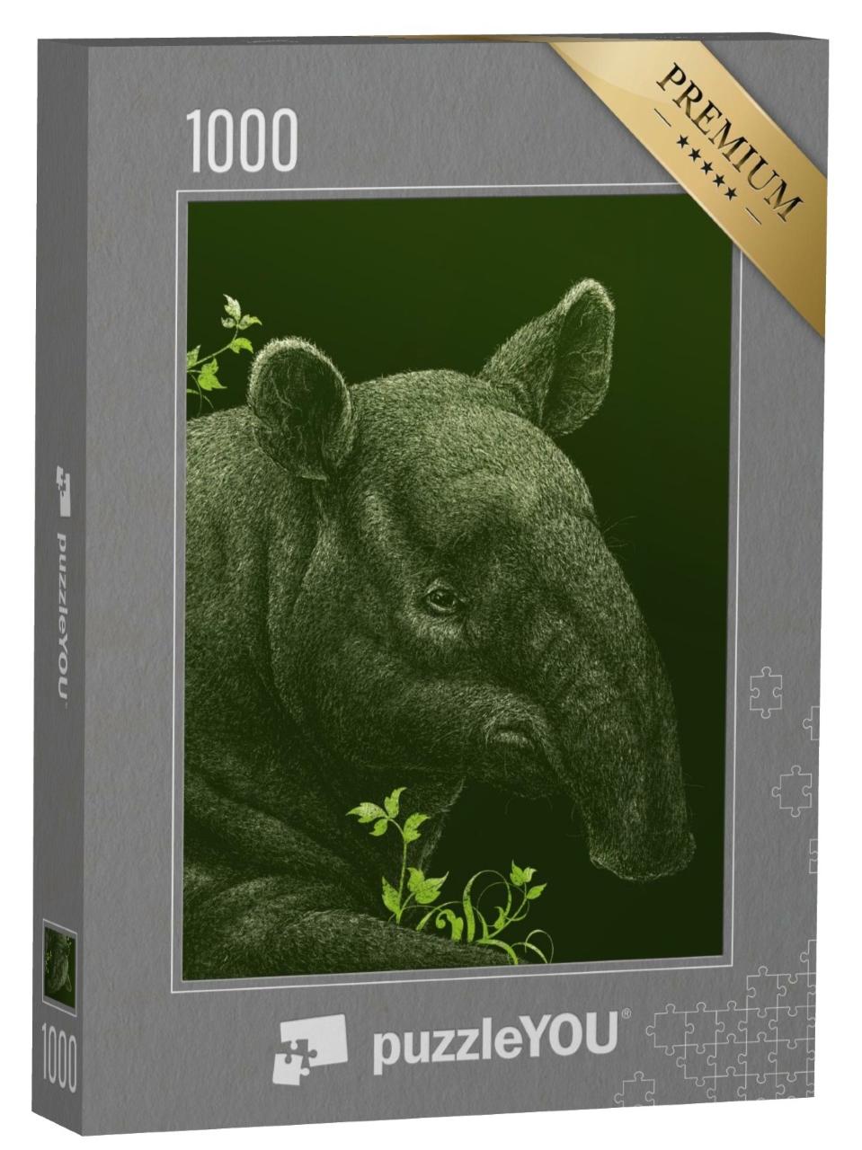 Puzzle 1000 Teile „Tapir“