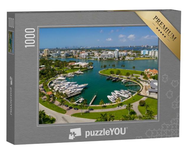 Puzzle 1000 Teile „Bal Harbour Yachthafen, Miami Beach, Florida“
