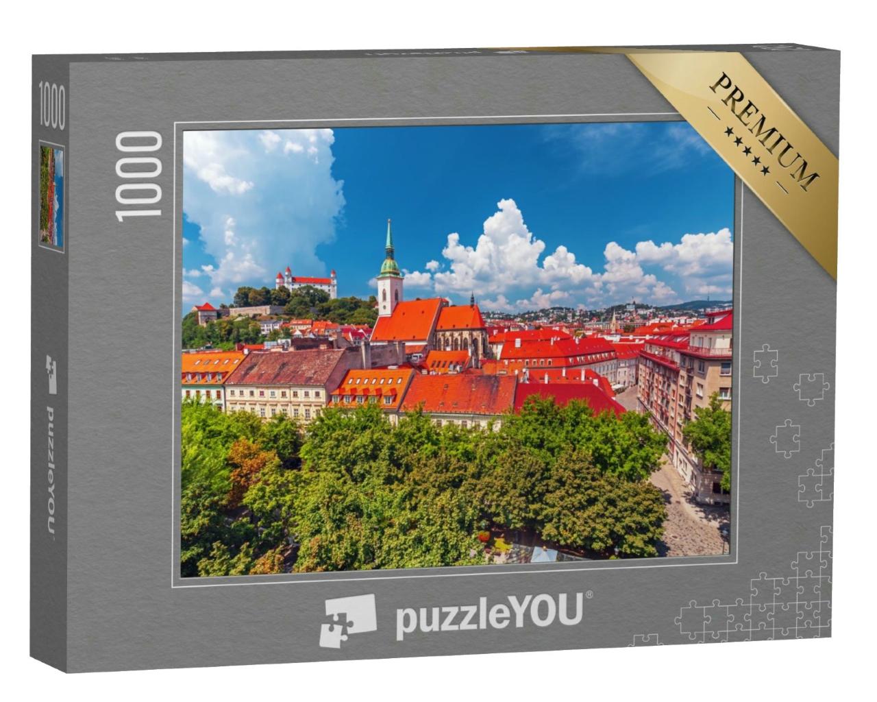 Puzzle 1000 Teile „Blick über die Altstadt von Bratislava, Slowakei“