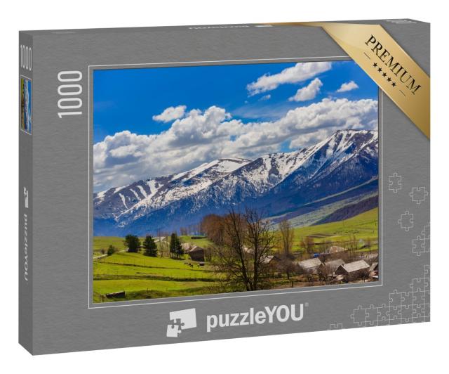 Puzzle 1000 Teile „Lermontovo Dorf und schöne Berglandschaft, Armenien“