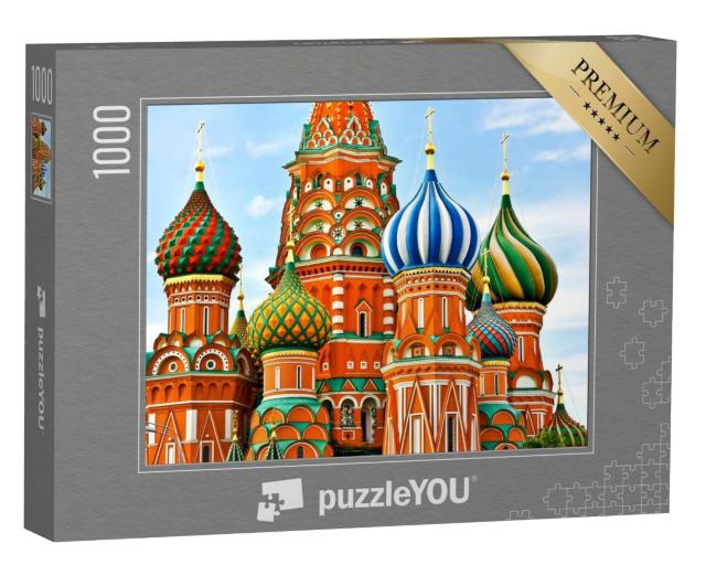 Puzzle 1000 Teile „Kathedrale auf dem Roten Platz in Moskau“
