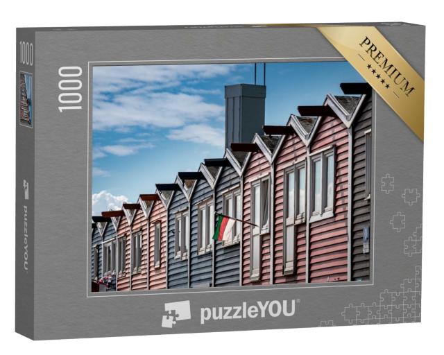 Puzzle 1000 Teile „Bunte Hummerbuden auf Helgoland, Schleswig-Holstein, Deutschland“