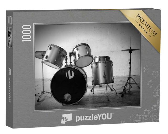 Puzzle 1000 Teile „Schlagzeug, schwarz-weiß“
