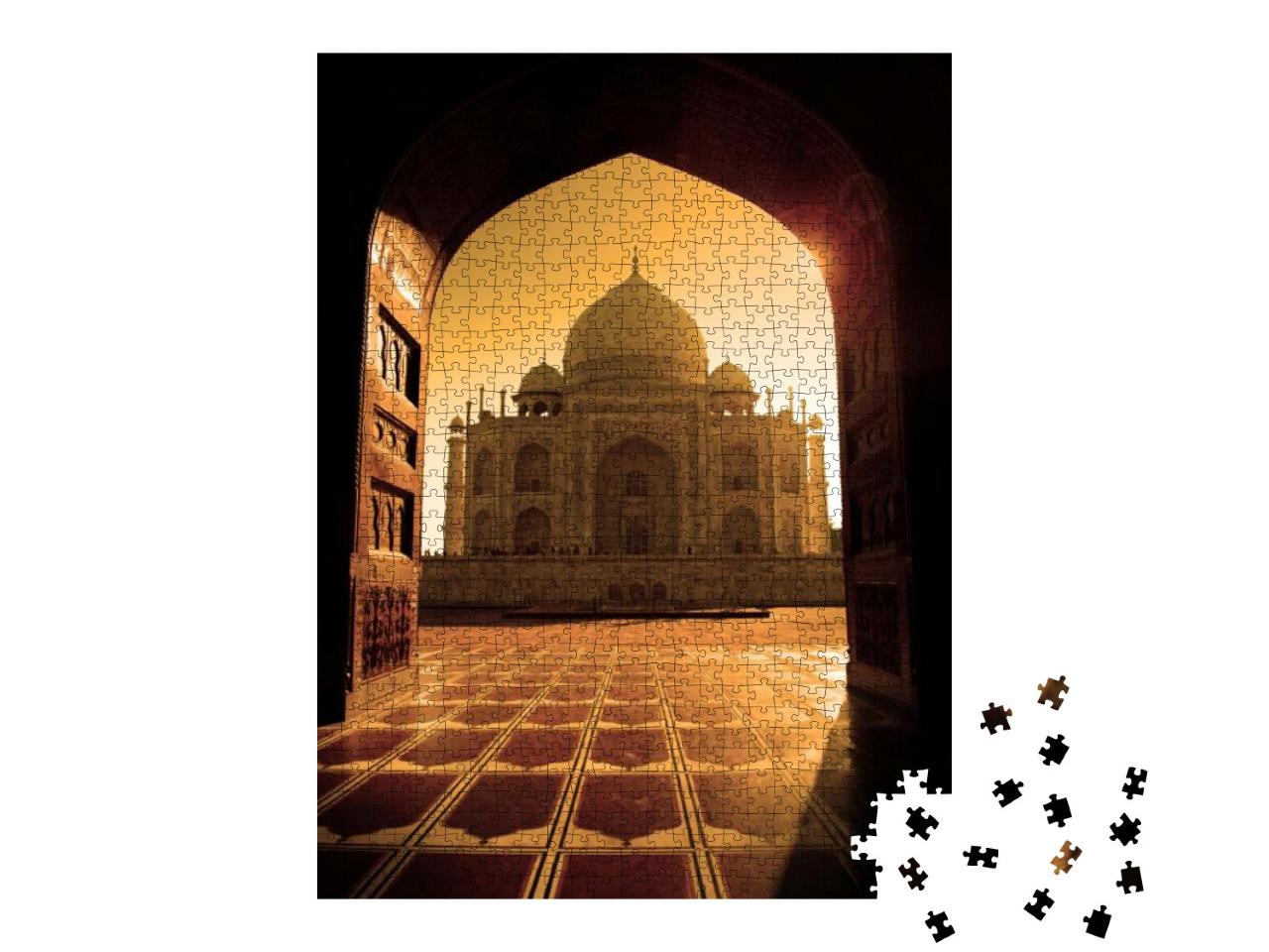 Puzzle 1000 Teile „Taj Mahal im Sonnenlicht “