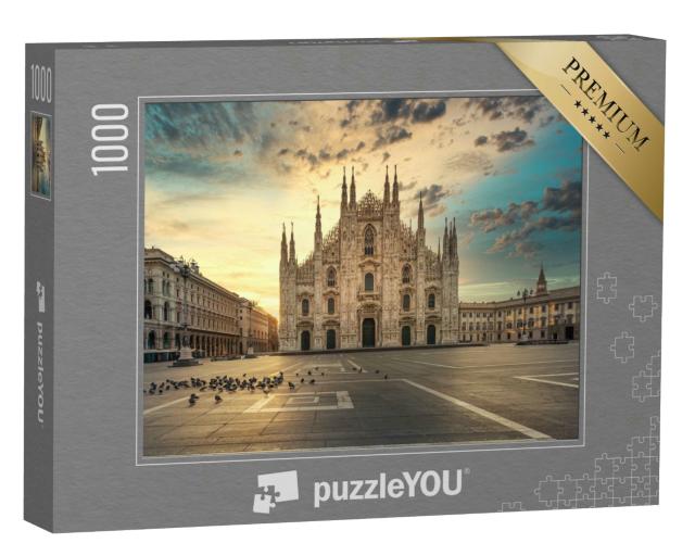 Puzzle 1000 Teile „Duomo zu Mailand, Kathedrale bei Sonnenaufgang, Italien“