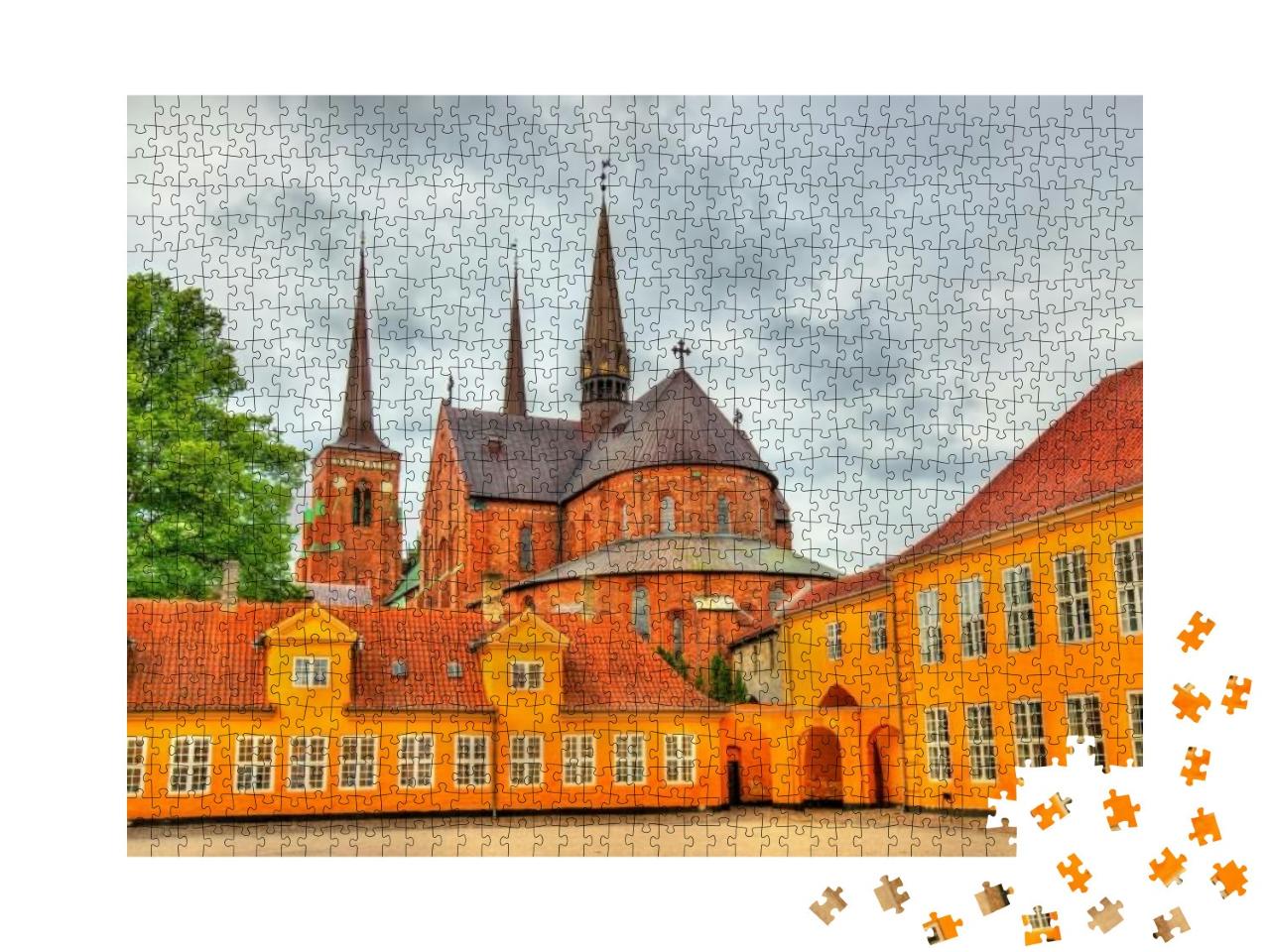 Puzzle 1000 Teile „Kathedrale von Roskilde: UNESCO-Weltkulturerbe in Dänemark“
