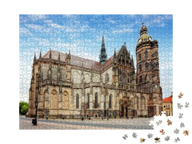 Puzzle 1000 Teile „Kosice, Kathedrale der Heiligen Elisabeth, Slowakei“