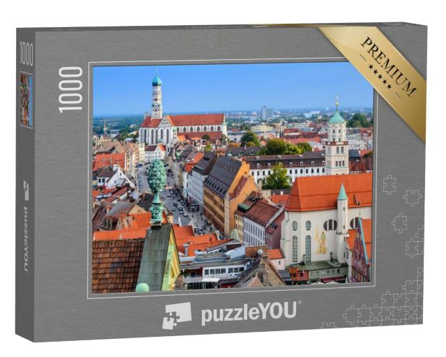 Puzzle 1000 Teile „Wunderschöne Altstadt von Augsburg, Deutschland“