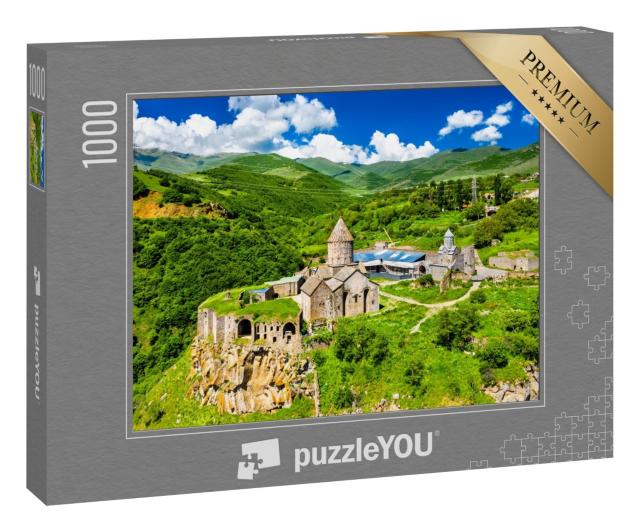 Puzzle 1000 Teile „Luftaufnahme des Klosters Tatev, UNESCO-Weltkulturerbe, Armenien“