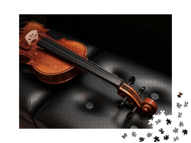 Puzzle 1000 Teile „Nahaufnahme einer Geige“