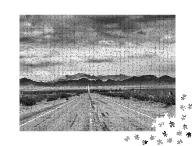 Puzzle 1000 Teile „Historische Route 66 entlang der Mojave-Wüste“
