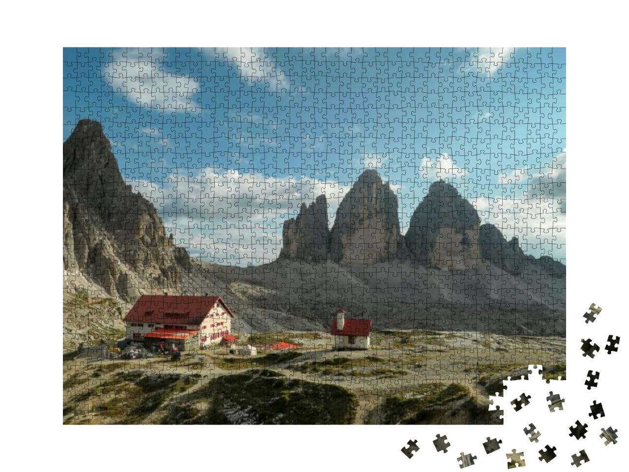 Puzzle 1000 Teile „Die Drei Zinnen, Alpengipfel der Dolomiten“