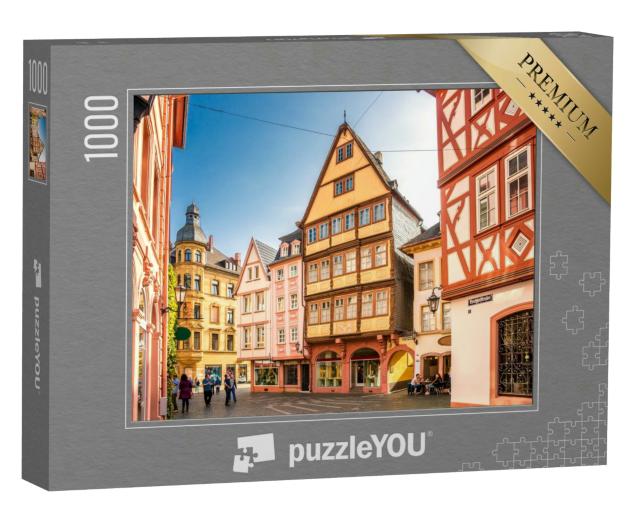 Puzzle 1000 Teile „Mainz: historische Häuser der Altstadt, Deutschland“